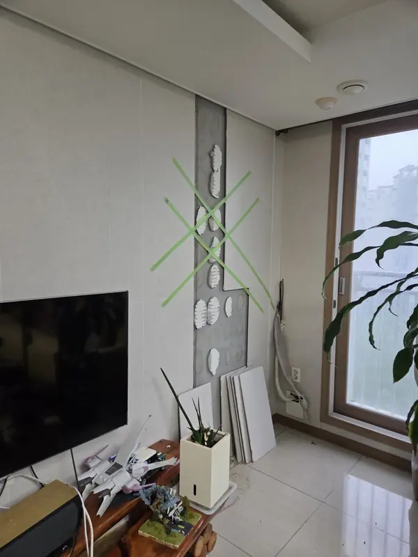 벽타일수리 거실 벽타일 시공 전 모습